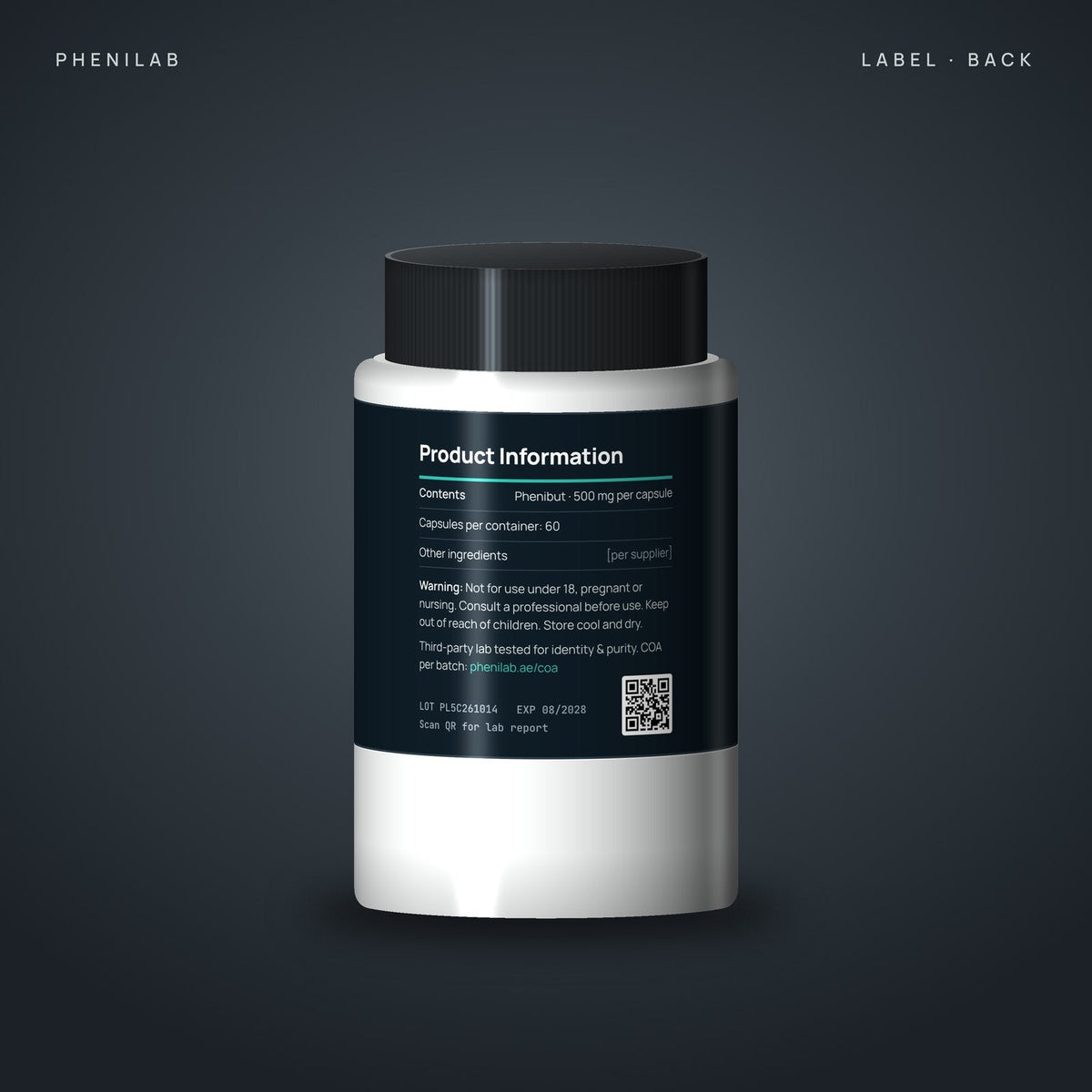  – 60 Capsules – back label